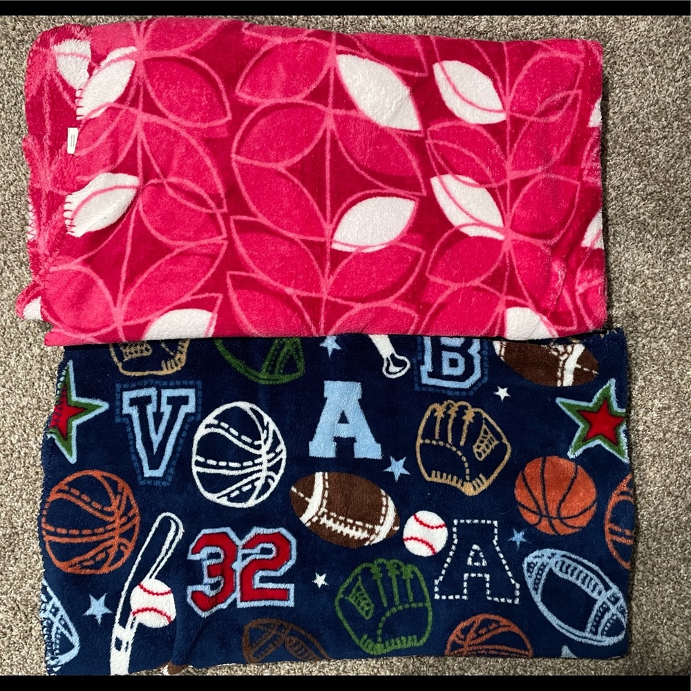Two plush blankets